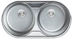 7106 Мойка круглая 2-ная врезная 840x440х180 Decor
