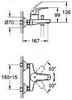Смеситель для ванны GROHE BauCurve 32806000 