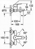 Смеситель для ванны GROHE BauEdge 32820000 