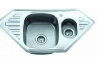 7802 Мойка угловая 2-ная врезная 1000x500х180 Decor